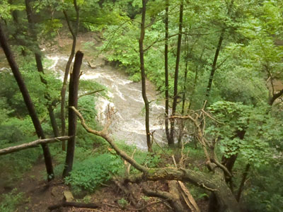 River below