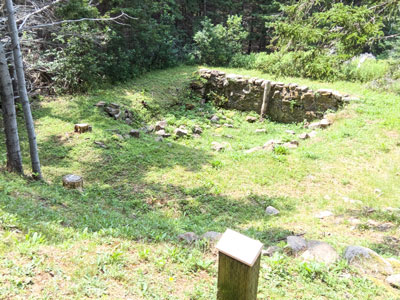 Where the cabin sat