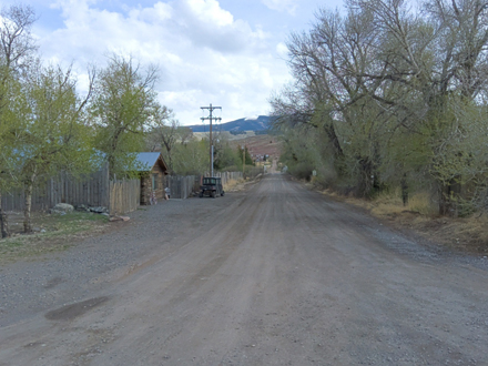 dirt streets in
        town