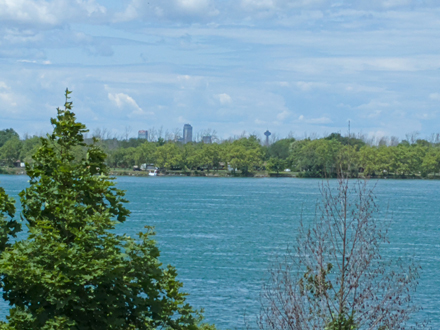 view of
        Canada from Shorline Trail